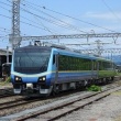 今日の12時前の会津若松駅　E721系・GV-E400系・キハE120系・あいづSATONO