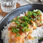 しつとり鶏むね肉で♪レモンチキン丼