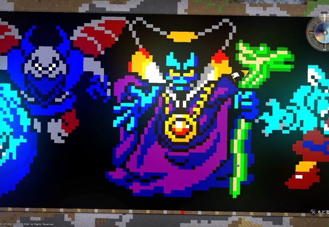 【ドラクエビルダーズ】新宿駅をジャックした壁面を再現してみた【DQB】