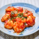 むき海老で簡単海老チリ&「アオキのうどん」