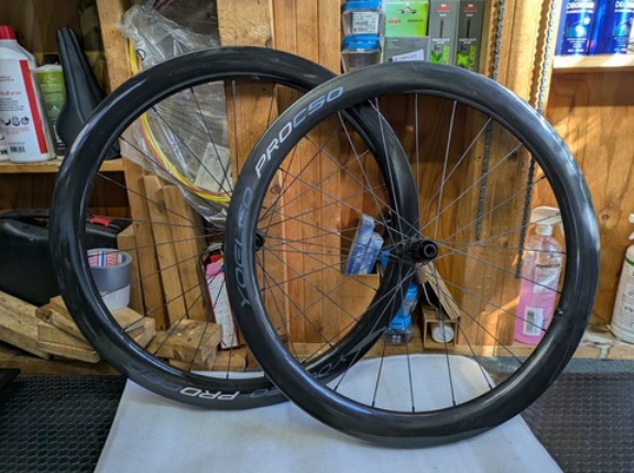 【整備済】YOELEO 50mm ディスク用ホイール／フロントベアリング新品交換・送料当店負担