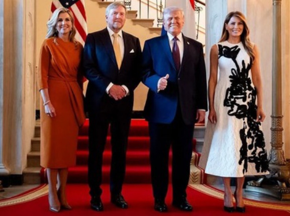 オランダ　ウィレム＝アレクサンダー国王とマキシマ王妃　米国訪問　