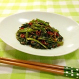 『Coat water spinach with dried bonito flake dressed with garlic soy sauce  -Recipe No.1519【English】』の画像