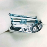 『斬新なブルートパーズリング。父との共作です。』の画像