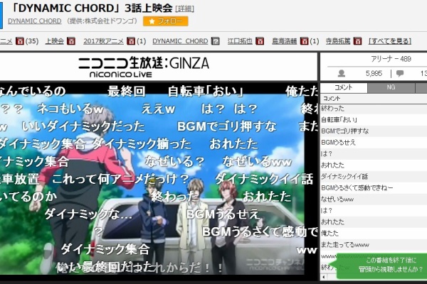 その日盛り上がったch 17年10月