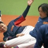 ６日の強化試合に向けて侍ジャパンが公式練習　根本悠楓は憧れ左腕と急接近「良い助言をいただけました」