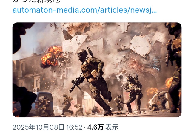 EA「バトルフィールドは旧世代（PS4/xboxone）を切ったから出来る新しい境地」