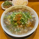 九段下「九段 井さい」極ネギにぼ中華そば + ふわトロ肉 + 昆布炊きだしご飯