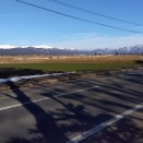 朝散歩で飯豊山見に行ったよ！