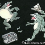 メンズ和柄半袖Tシャツ／柳躍蛙