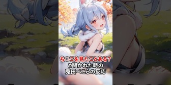 【ホロライブ】男のアソコを見たことある？と聞かれた時の反応が生々しい兎田ぺこら