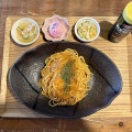 函館市美原1丁目 カフェ サナード パスタセット(カニクリームトマト・3種の副菜・コーヒーor紅茶付き) 1,200円