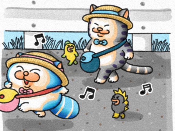 【メロとタビ/小話】みんなでおでかけ🐾
