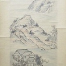 小川天祐の絶筆山水画幅