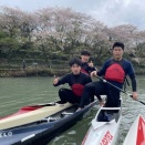 桜舞う川口ダム湖に全員集合！