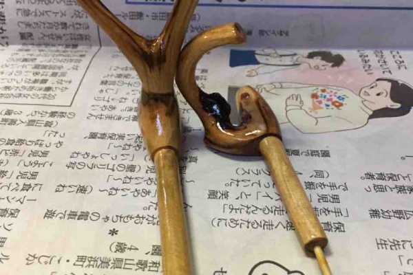 ヘラブナ釣り☆特注杜松万力☆竿枕☆一点物の自然の風合いを生かした