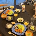 だんなさまごはんの、ヒレカツ定食の夜ごはん