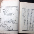 和本江戸天明7年序（1787）東北地誌「奥州街道名所記（東国旅行談）」全5巻合2冊揃い/松井寿鶴斎/古書古文書/木版摺り