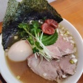 限定『梅塩ラーメン　全部のせ』を食す。長野県中川村『また旅』