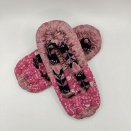 NO.388  布草履（ピンク2種＋黒ピンク花柄）