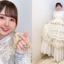 【鬼頭明里】リリイベにレース編みドレス姿で出演