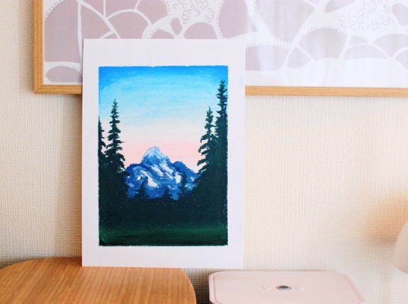 【50代の趣味】ひさびさオイルパステル画