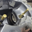 NSR80エンジン一次圧縮UP クランクケースパテ埋め