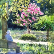 透明水彩スケッチ「憩う」＆10月は二つのスケッチ旅行 : 水彩的生活