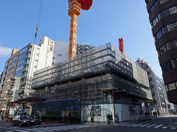 横浜駅徒歩圏の地上22階タワマン「横浜南幸地区共同建替事業 住宅棟」の建設状況！商業棟のイオンモールは先行オープン済み（2024.1.13）