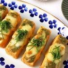外カリッ中もっちり♪厚揚げの大葉みそチーズ焼き！連載