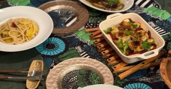 栗のペペロンチーノと秋刀魚ロールグリルとかの夜ごはん