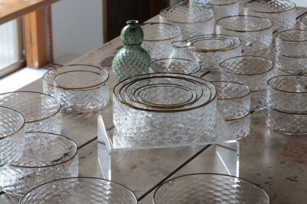 田井将博 作家 ガラス 浅漬け鉢 気泡 渦巻き - メルカリ 田井将博 作家