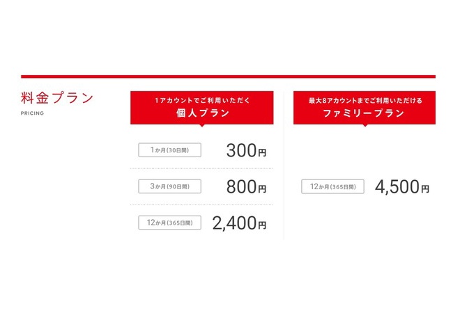 【朗報】『switch個人プラン』、安い