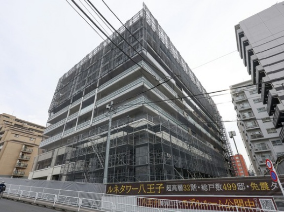地上32階「ルネタワー八王子」の建設状況！八王子で第2位の高さの分譲タワマン（2026.6.11）