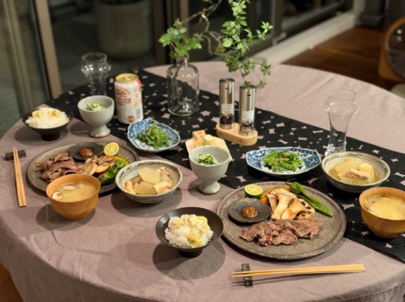 ワンプレート焼肉と栗ご飯とかの夜ごはん