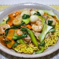 青梗菜たっぷり具材たっぷり「あんかけ固焼きそば」&「私の好きなパン屋さん」