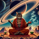 源さんの抹茶を味わう。☕土星を眺め宇宙の音を聴きながら
