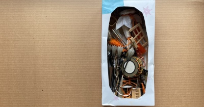 ティッシュ箱の小さな収納 ／ 帰省片づけ