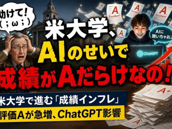 米大学「助けて！(；ω；)AIのせいで学生の成績がAだらけなの！」