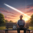 #206　飛行雲つつーっと　西方浄土へと