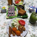 キジ　～サンドイッチの朝ご飯、助六と鉄火巻きの晩ご飯～