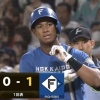 【vs.ソフトバンク】日ハム、初回に万波のタイムリーで1点先制！