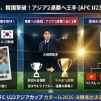 【U-23アジアカップ】下の世代U-21代表で出場した日本代表、ガッツリU-23代表の韓国に勝利「強すぎる日本の次世代たち」