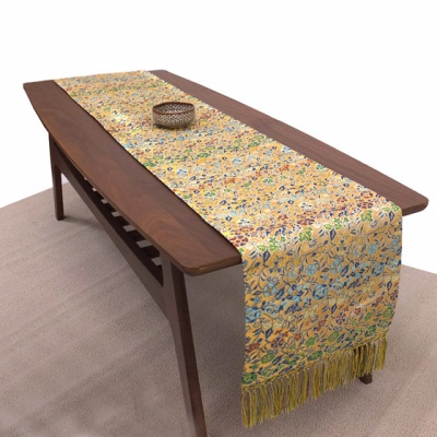 L三代龍村平蔵　作　干支の錦　モザイク羊花文 イズヤオンライン | 龍村平蔵製 [ 花樹獅子人物文 ] 織物額装