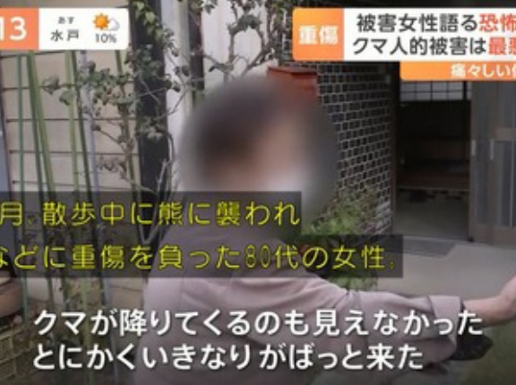 【閲覧注意】クマ避けスプレーを構えながら散歩してた女性、次の瞬間これ