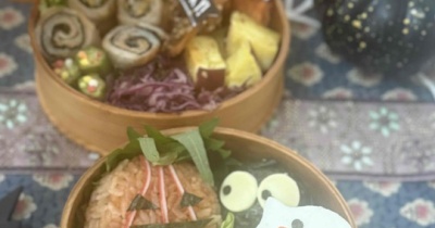 【お弁当】ハロウィンお弁当。と　きんぴらとヘルペス。