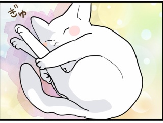 後ろ足伸びがちボーイ