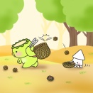 新しいスタイルの栗拾い？