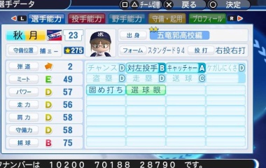 『秋月　律子　パワプロ2018版』の画像