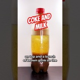 『コーラに牛乳を入れると透明になるらしい』の画像